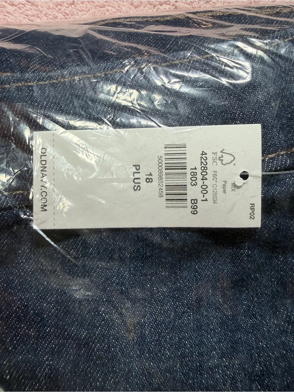 Old Navy Dark Blue Built in Flex Kids Skinny Denim Jeans Size 18 Plus
